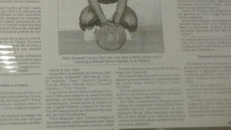 “El Uto” Carrizo  un autentico “negro del pueblo”