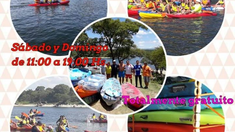 Continúa la actividad de canotaje en Collagasta