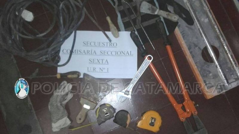 Dos aprehendidos por el robo de varias herramientas de trabajo