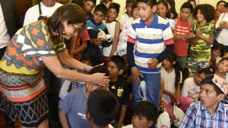 Lucía recibió a alumnos de la Puna