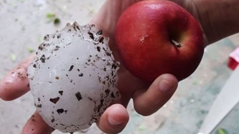 Fuerte granizo sorprendió a Carlos Paz y oeste de Córdoba
