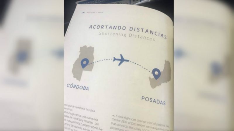 Aerolíneas Argentinas confundió Mendoza con Córdoba