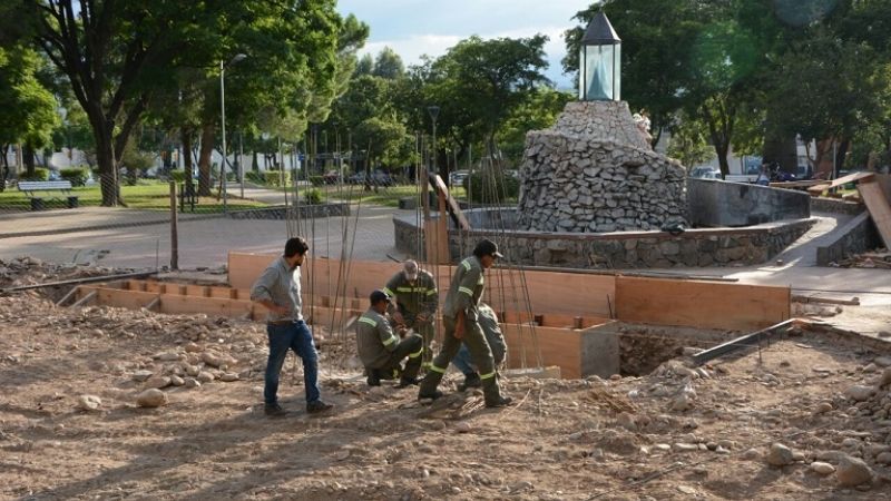 Avances en la plaza Virgen del Valle