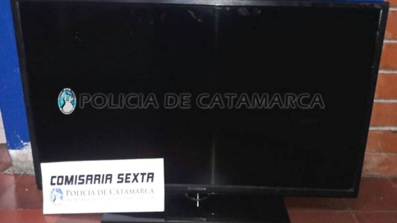 Recuperan un televisor robado