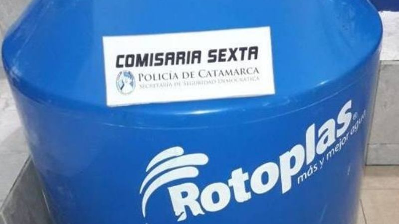 Recuperan un tanque de agua robado