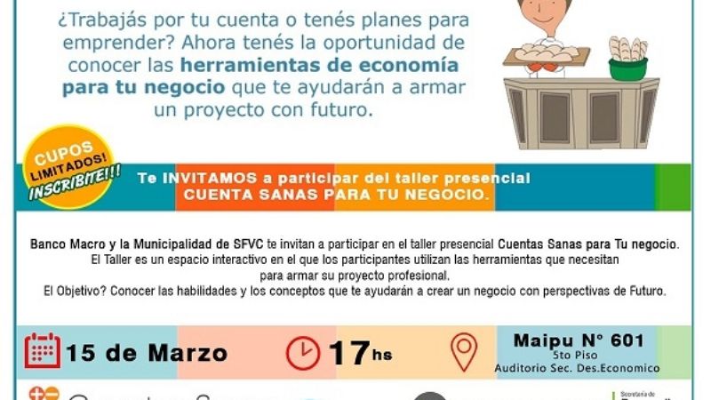 Inscripciones para los cursos de SFVC y el Banco Macro