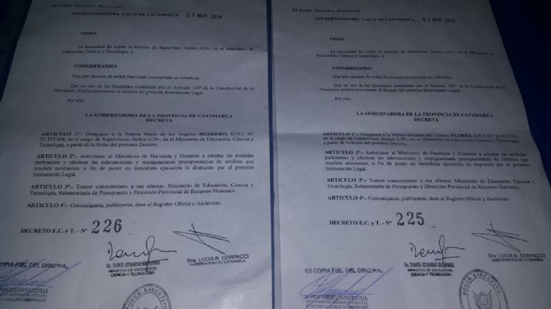 Aclaran sobre nombramientos en Educación