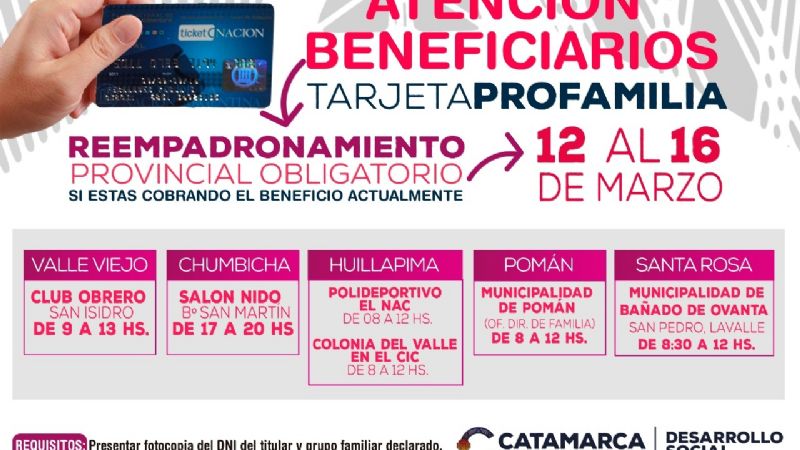 Reempadronamiento obligatorio del Pro Familia