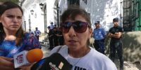 Claudia Véliz, madre del joven Diego Pachao, fallecido en la Comisaría Séptima.