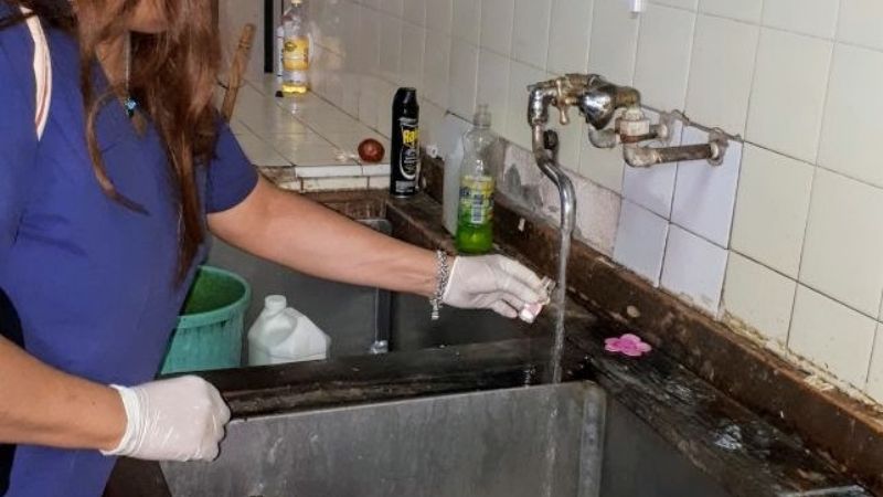 Trabajos en las zonas afectadas por la lluvia en Santa María