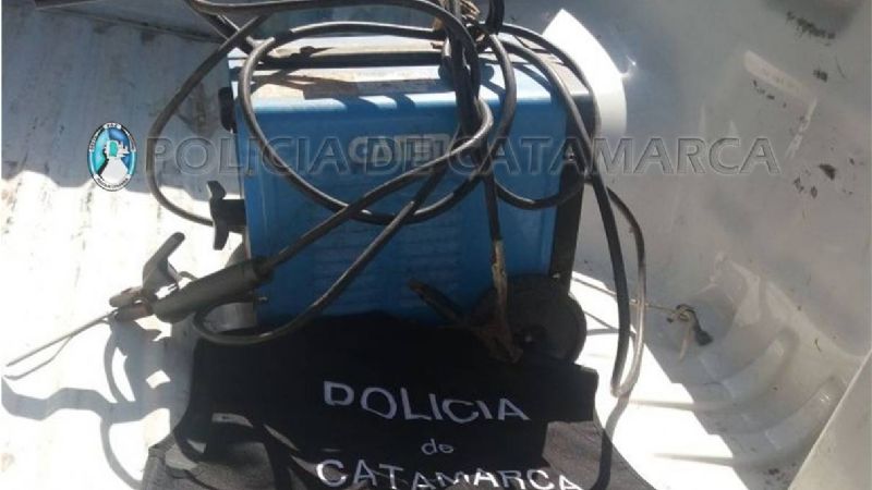 Recuperan una máquina de soldar robada y secuestran un compresor