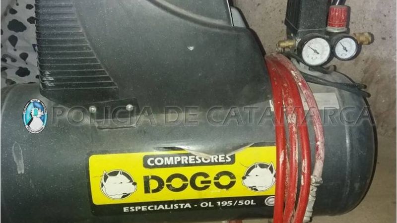 Recuperan una máquina de soldar robada y secuestran un compresor