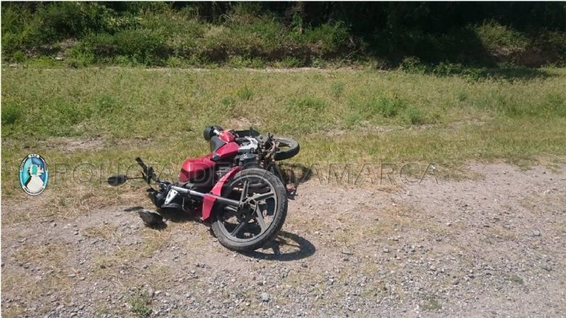 Joven en moto se accidentó en la ruta 38