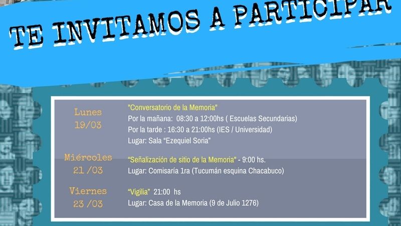 Actos por la “Semana de la Memoria” en Catamarca