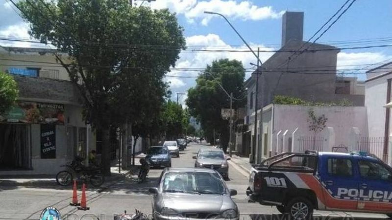 Joven herida tras un choque en pleno centro