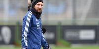 CON PERMISO ESPECIAL Messi se sumó hoy a las prácticas.