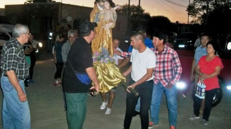 Solemne procesión en honor de San José en Recreo