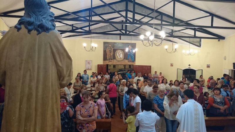 Solemne procesión en honor de San José en Recreo