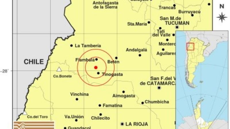 Temblor en Tinogasta
