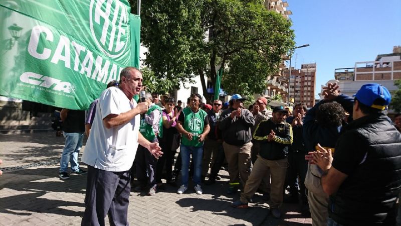 Manifestación de ATE en contra del paliativo