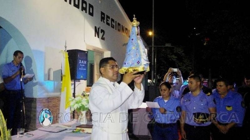 Entronizaron la imagen de la Virgen del Valle en la Unidad Regional Nº 2