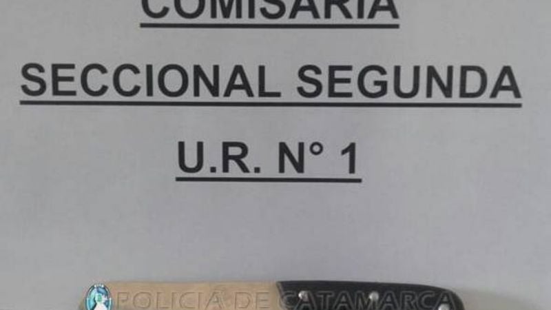 Arrestan a un joven, le secuestran la moto y un cuchillo carnicero