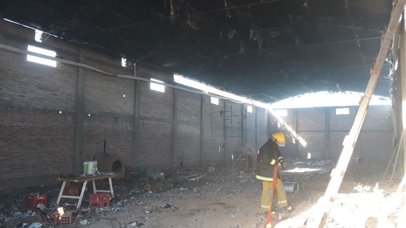 Incendio en un salón de eventos en Recreo