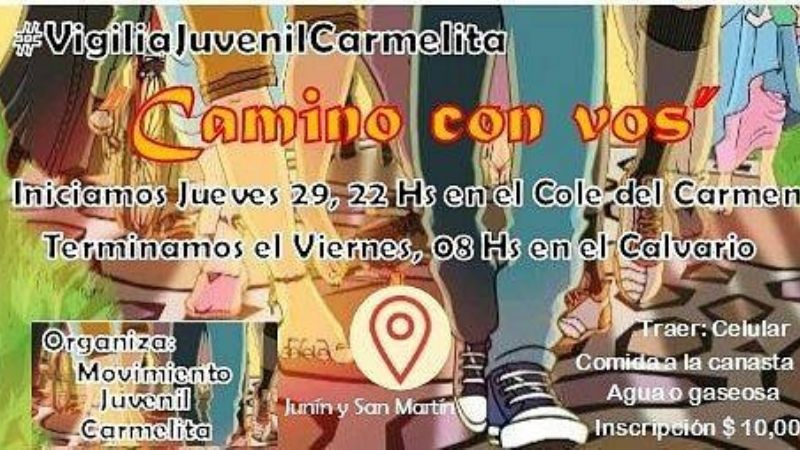 Invitan a Vigilia Juvenil Carmetlita