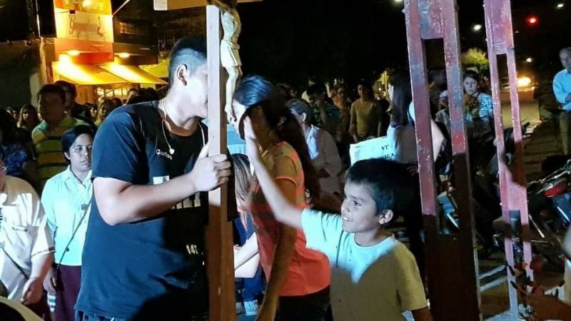 Vía Crucis por las calles de Recreo