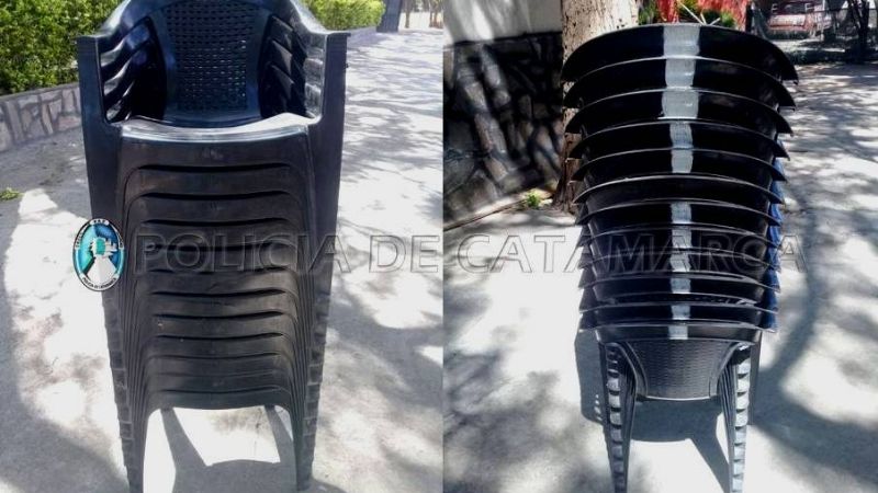 Recuperan sillas robadas de un club en Fray Mamerto Esquiú