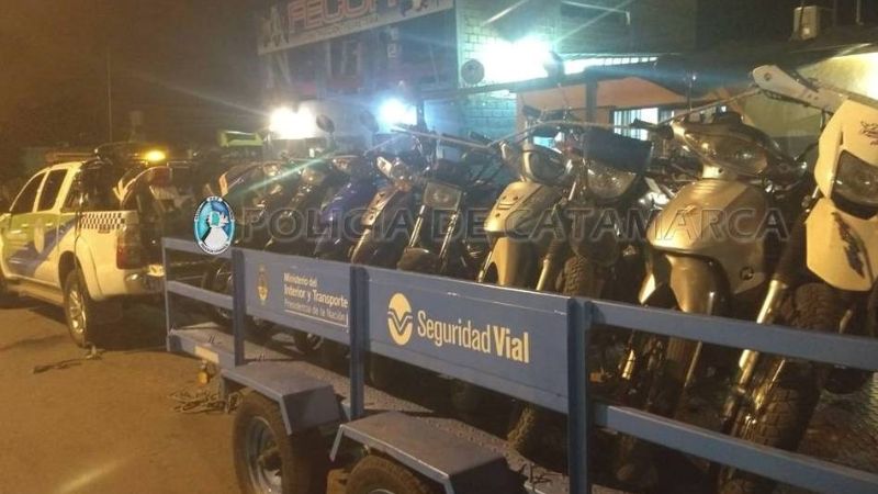 Secuestran 11 motos en operativos de control