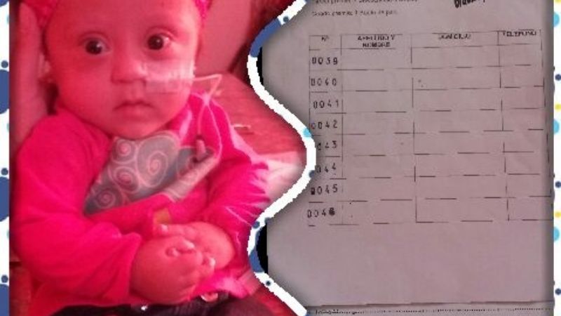 Piden ayuda para una niña de 11 meses
