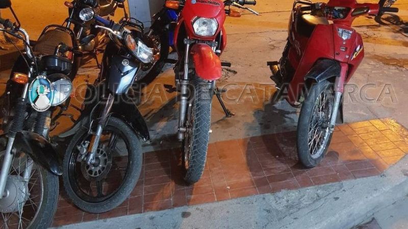 Secuestran diez motocicletas en un operativo