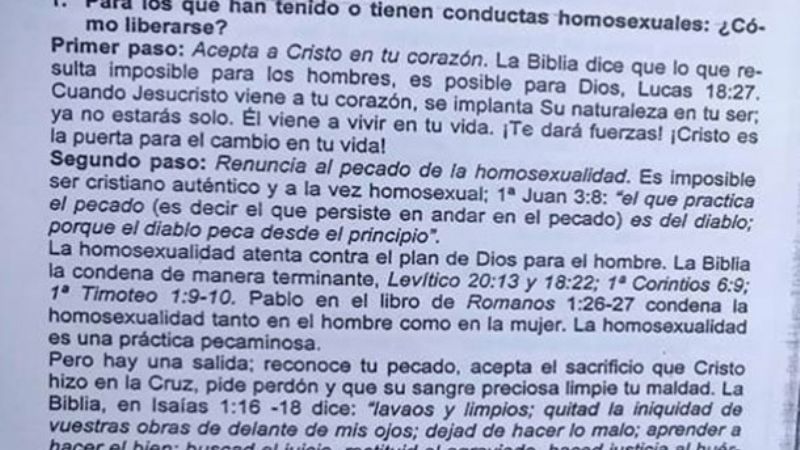 "La homosexualidad atenta contra el plan de Dios", dice una escuela religiosa