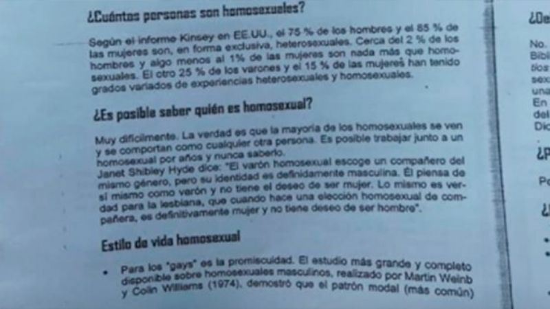 "La homosexualidad atenta contra el plan de Dios", dice una escuela religiosa
