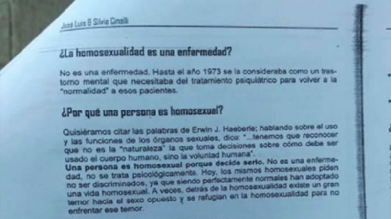 "La homosexualidad atenta contra el plan de Dios", dice una escuela religiosa