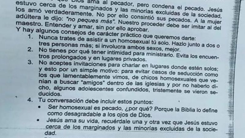 "La homosexualidad atenta contra el plan de Dios", dice una escuela religiosa
