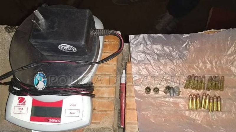 Secuestran cartuchos de arma de fuego y droga en el norte de la Capital