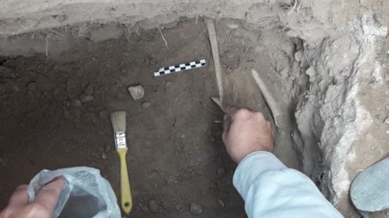 Rescataron restos arqueológicos humanos en el barrio Ojo de Agua