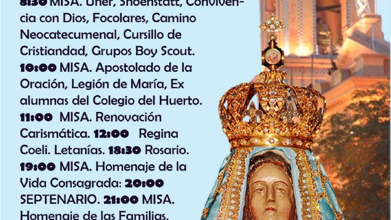 Programa fiestas marianas para este sábado