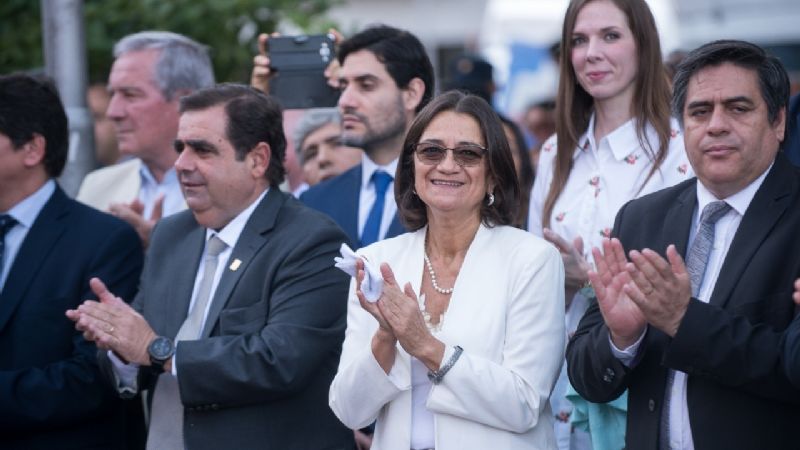 Lucía en la procesión de la Virgen del Valle