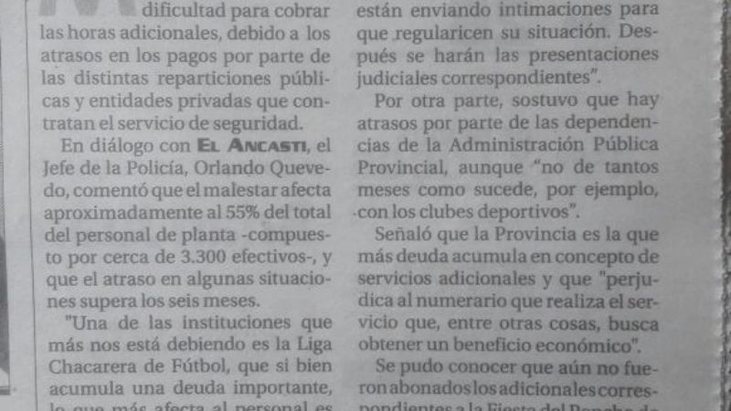 La Liga Chacarera desmintió versión sobre adicionales