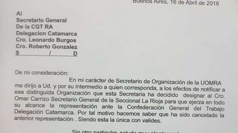 La CGT postuló los nombres para el Gobierno