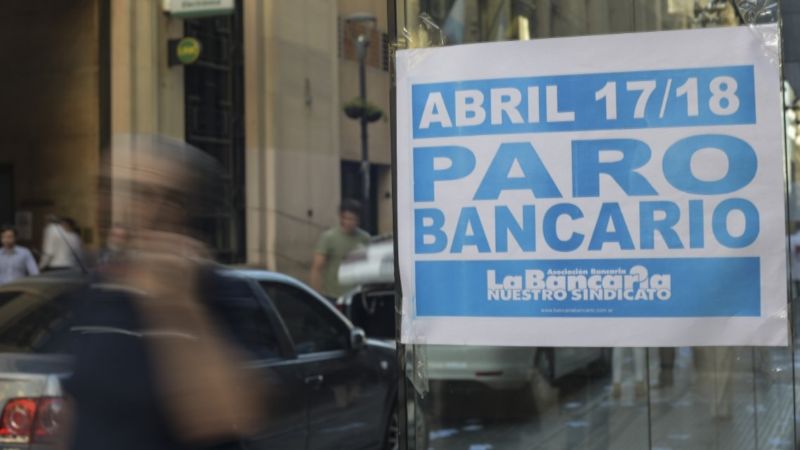 Segunda jornada de paro bancario