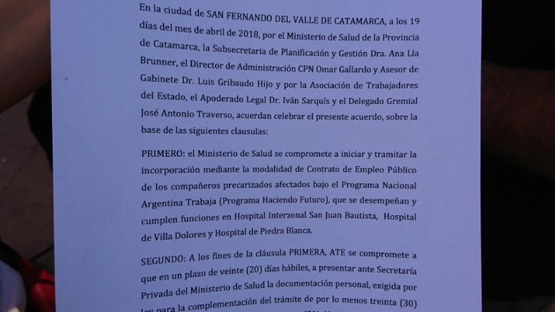 Acuerdo por el conflicto en Salud