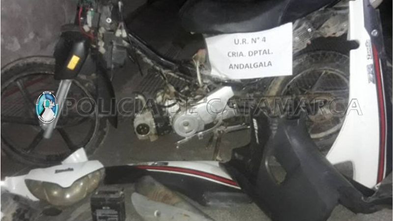 Aprehenden a un joven y recuperan una moto robada en Andalgalá