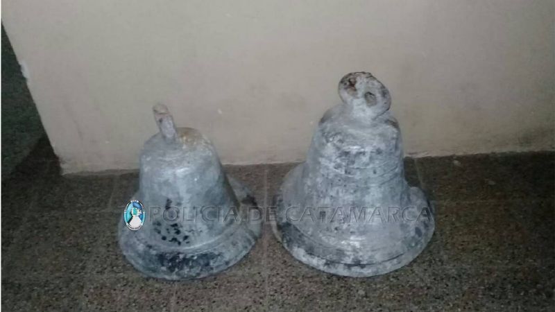 Recuperan dos campanas robadas en una iglesia de Valle Viejo