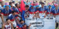 PREMIO. Además de trofeso y medallas, San Lorenzo se hizo acreedor a 40 mil pesos.
