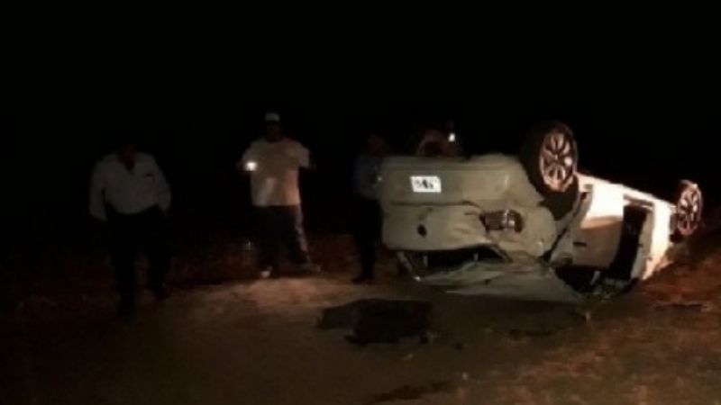 Un herido tras un vuelco en La Paz