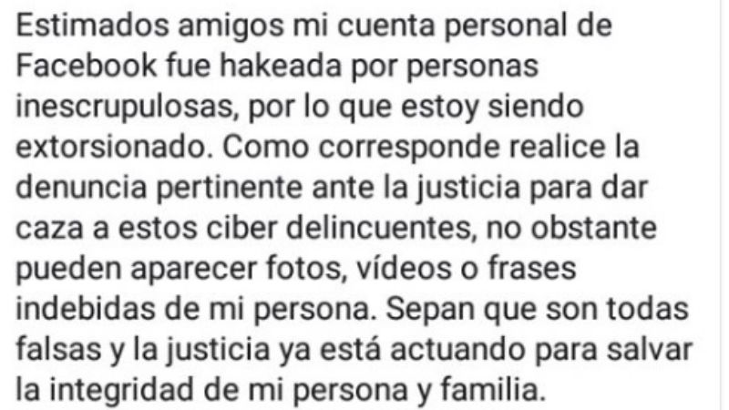 Funcionario provincial denunció que es víctima de una extorsión